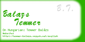 balazs temmer business card